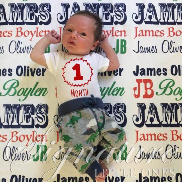Personalized Baby Blanket & Hat, Name Blanket, Swaddle Receiving Shower Gift, Birth Announcement - image 1