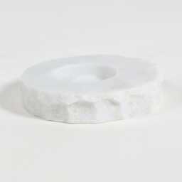 Hand Carved Natural White Marble Tealight Holder - thumbnail 3