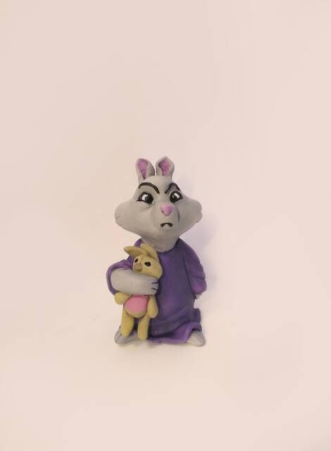 Robin Hood - Rabbit. Handmade Polymer Clay Action Figure. Unique Collectible - image 1