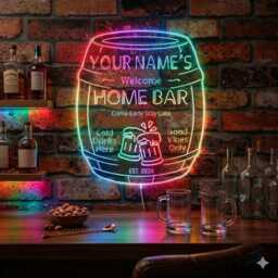 Custom Home Bar Neon Sign - Personalized Led Light Decor Man Cave Wall Art Bring Your Own Beer Lovers Gift St6-P1-Tm - thumbnail 4