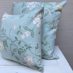 Hand Made Hollow Fibre Cushion & Cover - Laura Ashley Harewood Green - thumbnail 2