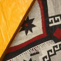 3x5 Ft Handwoven Wool Navajo Rug Southwestern Pattern Native American Style Home Decor Housewarming Mexican Christmas Item - thumbnail 4