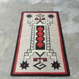 3x5 Ft Handwoven Wool Navajo Rug Southwestern Pattern Native American Style Home Decor Housewarming Mexican Christmas Item - thumbnail 2