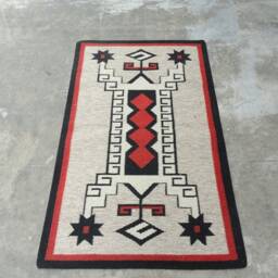 3x5 Ft Handwoven Wool Navajo Rug Southwestern Pattern Native American Style Home Decor Housewarming Mexican Christmas Item - thumbnail 3