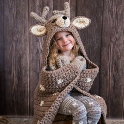 Crochet Pattern Woodland Deer Blanket - Hooded Crochet Pattern Mj's Off The Hook Design