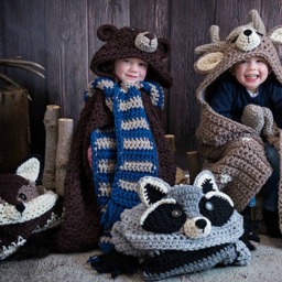 Crochet Pattern Woodland Deer Blanket - Hooded Crochet Pattern Mj's Off The Hook Design - thumbnail 3
