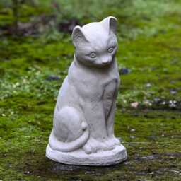 Amazing White Cat Figurine Concrete Elegant Kitty Sculpture Stone Memorial Statue Outdoor Pet Lover Decoration Cat Yard Art Lover Gift - thumbnail 4