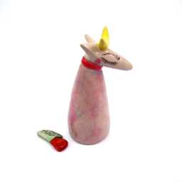 "Handmade Ceramic Sculpture ""Moon Spirit" - thumbnail 3