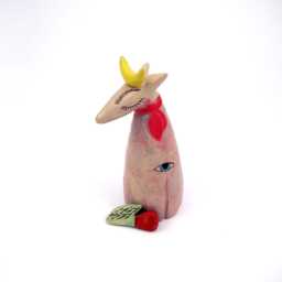"Handmade Ceramic Sculpture ""Moon Spirit" - thumbnail 2