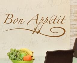 Bon Appetit French Kitchen Dining Room Home Large Wall Decal Decorative Vinyl Lettering Decoration Quote Sticker Graphic Art Decor Ki11 - thumbnail 1