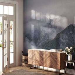 Misty Mountains Wall Mural, Wallpaper, Hills Seen Trough The Morning Mist Nursery & Room D??cor, Art - thumbnail 2