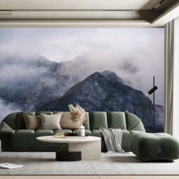 Misty Mountains Wall Mural, Wallpaper, Hills Seen Trough The Morning Mist Nursery & Room D??cor, Art - thumbnail 3