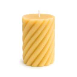Spiral Beeswax Candle Twisted Sculptural Pillar Handmade Honeycomb Centerpiece Minimalist Housewarming Decorative Decoration Tablescape - thumbnail 2