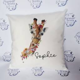 Personalised Giraffe Cushion, Safari Animal Gift - thumbnail 3