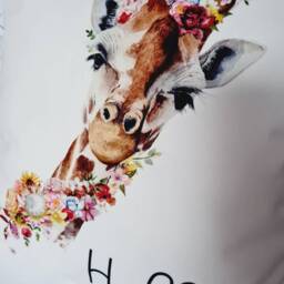 Personalised Giraffe Cushion, Safari Animal Gift - thumbnail 2