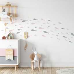 Shoaling Fish Wall Decals Peel & Stick Nursery Decor - thumbnail 1