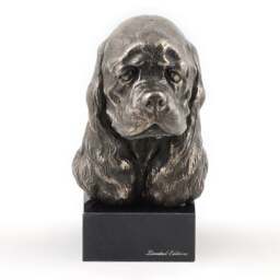 American Cocker Spaniel, Dog Marble Statue, Limited Edition, Artdog. Made Of Cold Cast Bronze. Solid, Perfect Gift. Limited Edition
