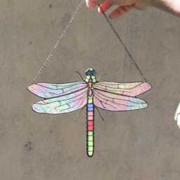 Rainbow Suncatcher Dragonfly Flowers Dream Sun Catcher Stain Glass Christmas Home House Decor Window Wall Decoration Nature Art - thumbnail 3