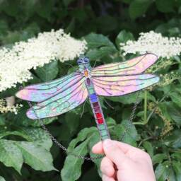 Rainbow Suncatcher Dragonfly Flowers Dream Sun Catcher Stain Glass Christmas Home House Decor Window Wall Decoration Nature Art - thumbnail 2
