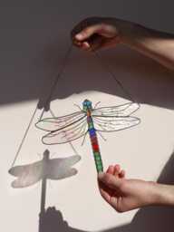 Rainbow Suncatcher Dragonfly Flowers Dream Sun Catcher Stain Glass Christmas Home House Decor Window Wall Decoration Nature Art