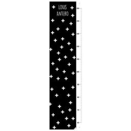 Personalized Children Height Chart, White Crosses Kids Wall Decor, Canvas Boys Growth Chart - thumbnail 2