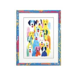Colourful Picture Frame, Quirky Distressed Wooden Photo Custom Size, Handmade Paint Splash - thumbnail 3