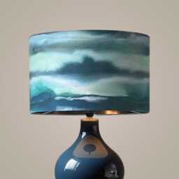 Voyage Maison Fjord Cobalt Drum Lampshade - Blue Abstract Design - thumbnail 1