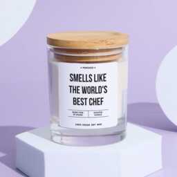 Chef Scented Candle Gift Smells Like The World's Best Fun Keepsake For Culinary Stars Kitchen Lover Cooking Mum Nanny Her Vegan Present - thumbnail 3