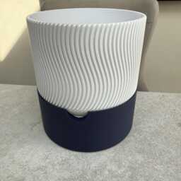 Ribbed Planter Set - 2-Piece Self-Watering Plant Pots - Modern Minimalist Indoor Decor 3D Printed - thumbnail 2