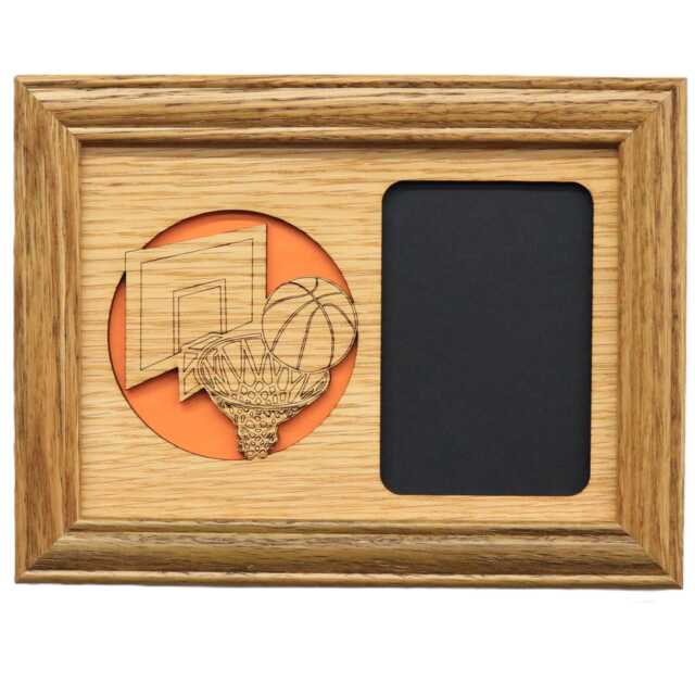 Basketball Picture Frame - 5x7 Holds 3x4 Photo - image 1