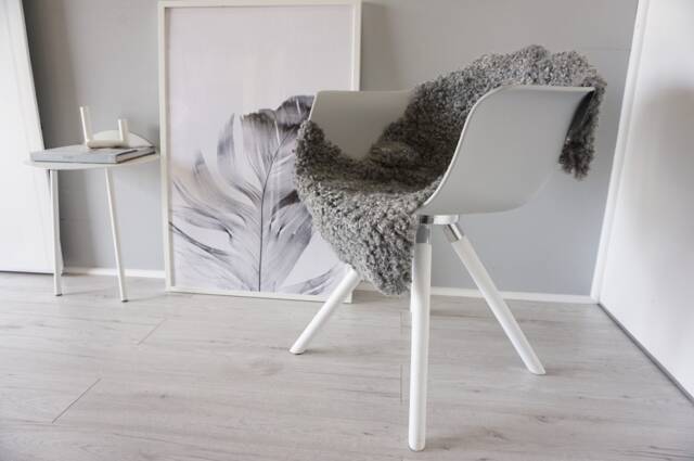 Genuine Gotland Sheepskin Rug - Curly Wool Throw, Natural Pelt - 39x31 - image 1