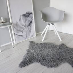 Genuine Gotland Sheepskin Rug - Curly Wool Throw, Natural Pelt - 39x31 - thumbnail 3