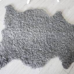 Genuine Gotland Sheepskin Rug - Curly Wool Throw, Natural Pelt - 39x31 - thumbnail 2
