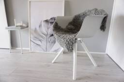 Genuine Gotland Sheepskin Rug - Curly Wool Throw, Natural Pelt - 39x31 - thumbnail 1