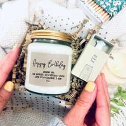 Personalised Happy Birthday Gift Set With Candle & Keepsake, Wishes, Gift, Message - thumbnail 1