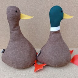 Cool Canard Doorstop/Bookends. Mallard Duck Pair - Lovers Valentines Flat Packed Wedding Gift Anniversary Couples Home Decor - thumbnail 3