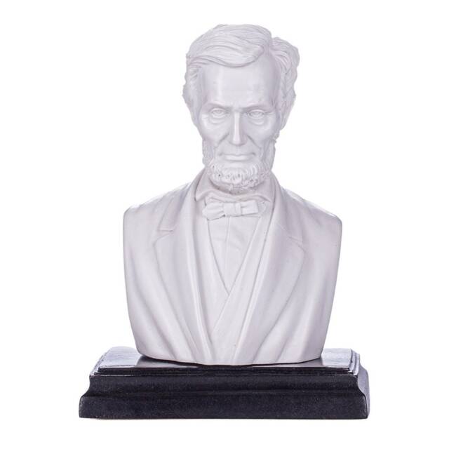 American President Abraham Lincoln Marble Bust Statue 5'' - 12.5 cm White - image 1
