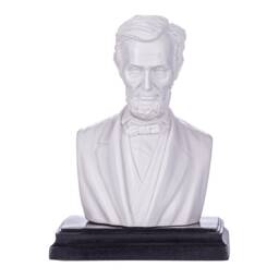 American President Abraham Lincoln Marble Bust Statue 5'' - 12.5 cm White - thumbnail 1