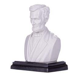American President Abraham Lincoln Marble Bust Statue 5'' - 12.5 cm White - thumbnail 2