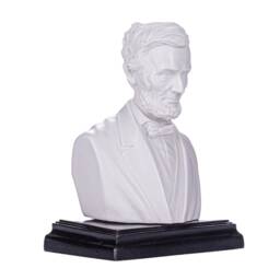 American President Abraham Lincoln Marble Bust Statue 5'' - 12.5 cm White - thumbnail 3