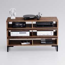 Karlstad 6 Space Amp Rack - Hifi Amplifier Component Audophile Audio Cabinet Vinyl Record Hifi - thumbnail 3