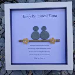Retirement Gift For Friend, Good Luck Present, Pebble Art Picture Framed Poem, Wall Art, Home Decor Gift. Personalised Friend Friends - thumbnail 4