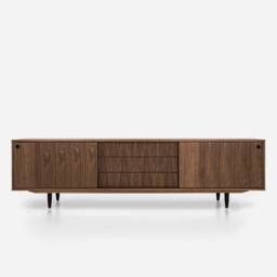 Mid-Century Sideboard, Dresser, Commode, Credenza Made Of Walnut Vaneerlivlo O-S02