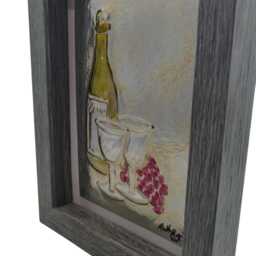 Wine & Grapes Metal Art/Repujado Art Card/Repousse - thumbnail 3