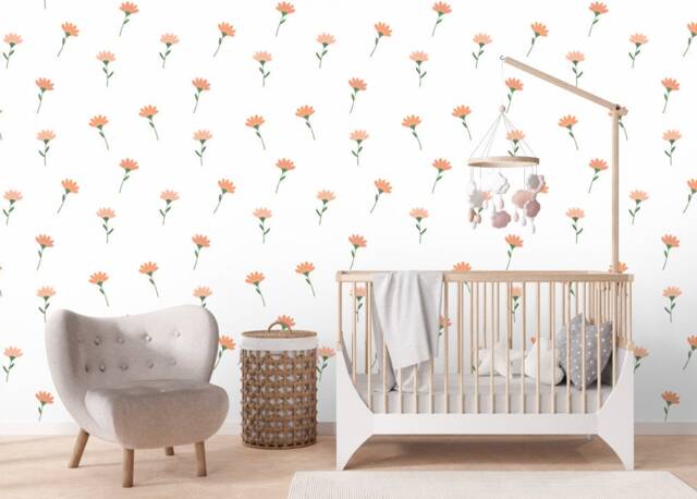 Boho Flower Wall Decals Nursery Decor Stickers - Set Of 54 - image 1