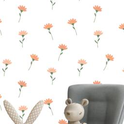 Boho Flower Wall Decals Nursery Decor Stickers - Set Of 54 - thumbnail 3