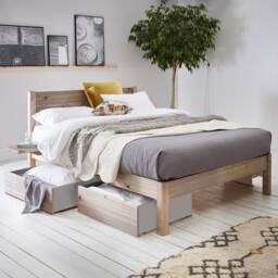 White Knight - Space Saver Wooden Bed Frame By Get Laid Beds