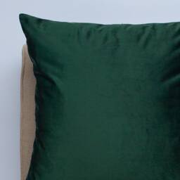 Bella Plain Velvet Cushion. Dark Green Supersoft Chenille. Modern & On-Trend Home Accessory. 17x17 - thumbnail 2