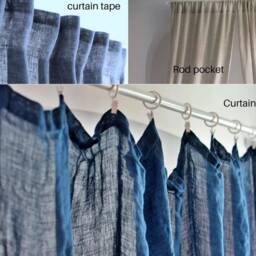 Elegant Green Sheer Linen Curtain - Choose Rod Pocket Or Clips, Custom Hanging Method - thumbnail 4