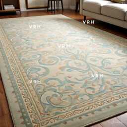 9x12 Sage Green Oushak Rug, Hand Knotted Wool Area Rug Floral Ivory Vintage Style Made Luxury Custom Persian Knots Rugs